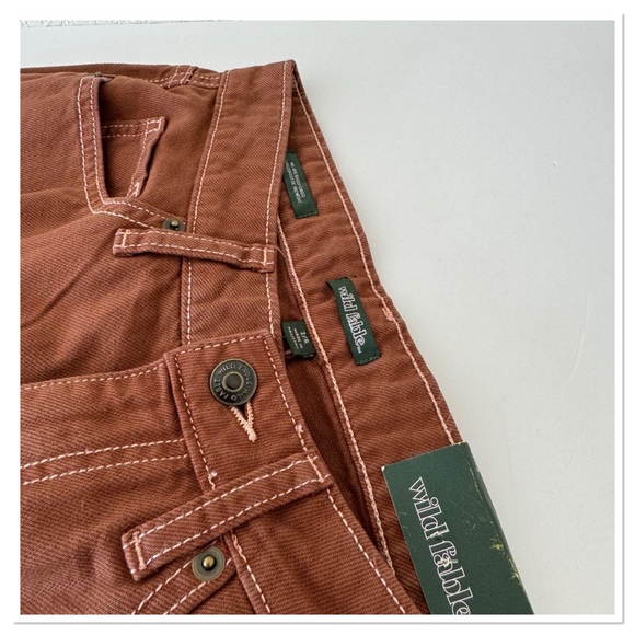 Women’s Mid-Rise Cargo Baggy Wide Leg Utility Jeans Wild Fable - Picture 5 of 5